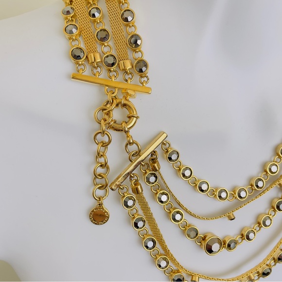 Marc Jacobs 6 layer chain necklace with side Bow - Picture 13 of 14